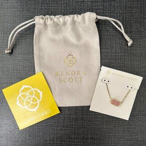 Kendra Scott Elisa Pink Drusy Necklace - New Dust Bag Included
